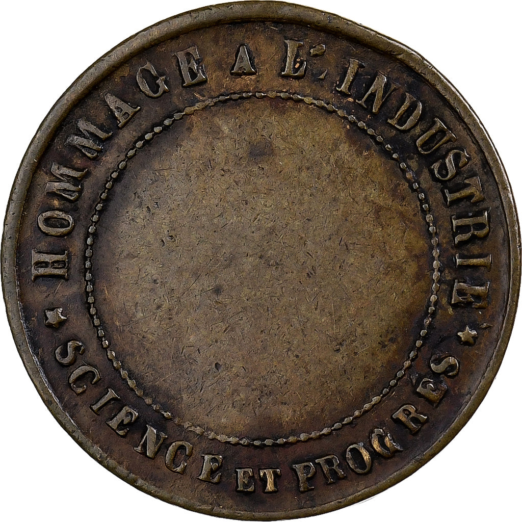 Francia, zeton, Williams de Londres, Hommage à l'Industrie, Garantie 2 Ans