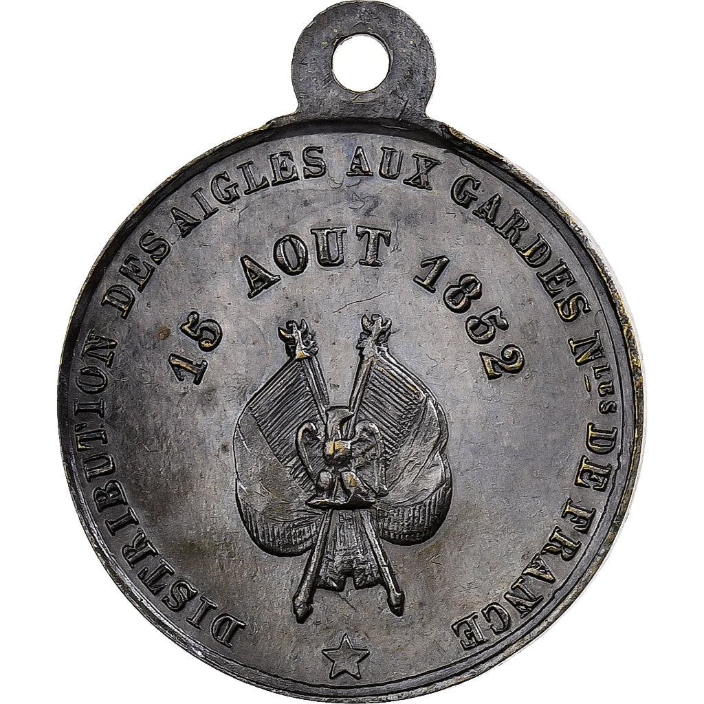Francia, medalla, Louis Napoléon Bonaparte, Distribution des Aigles, 1852