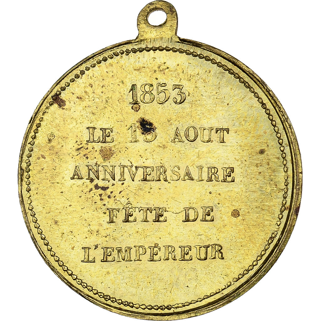 França, medalha, Napoléon III, Anniversaire de la Fête de l'Empereur, 1853