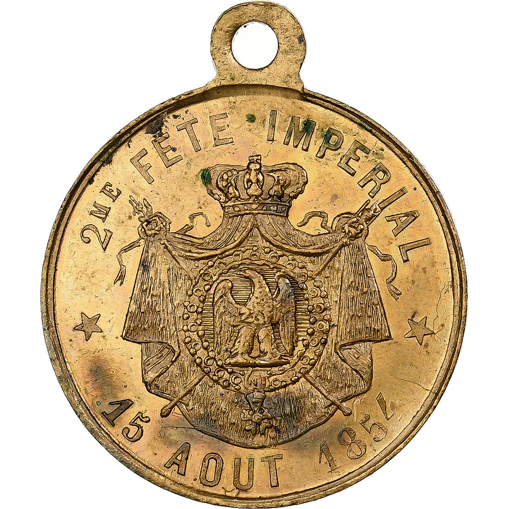 France, Médaille, Napoléon III, 2ème Fête Impériale du 15 Août, 1854