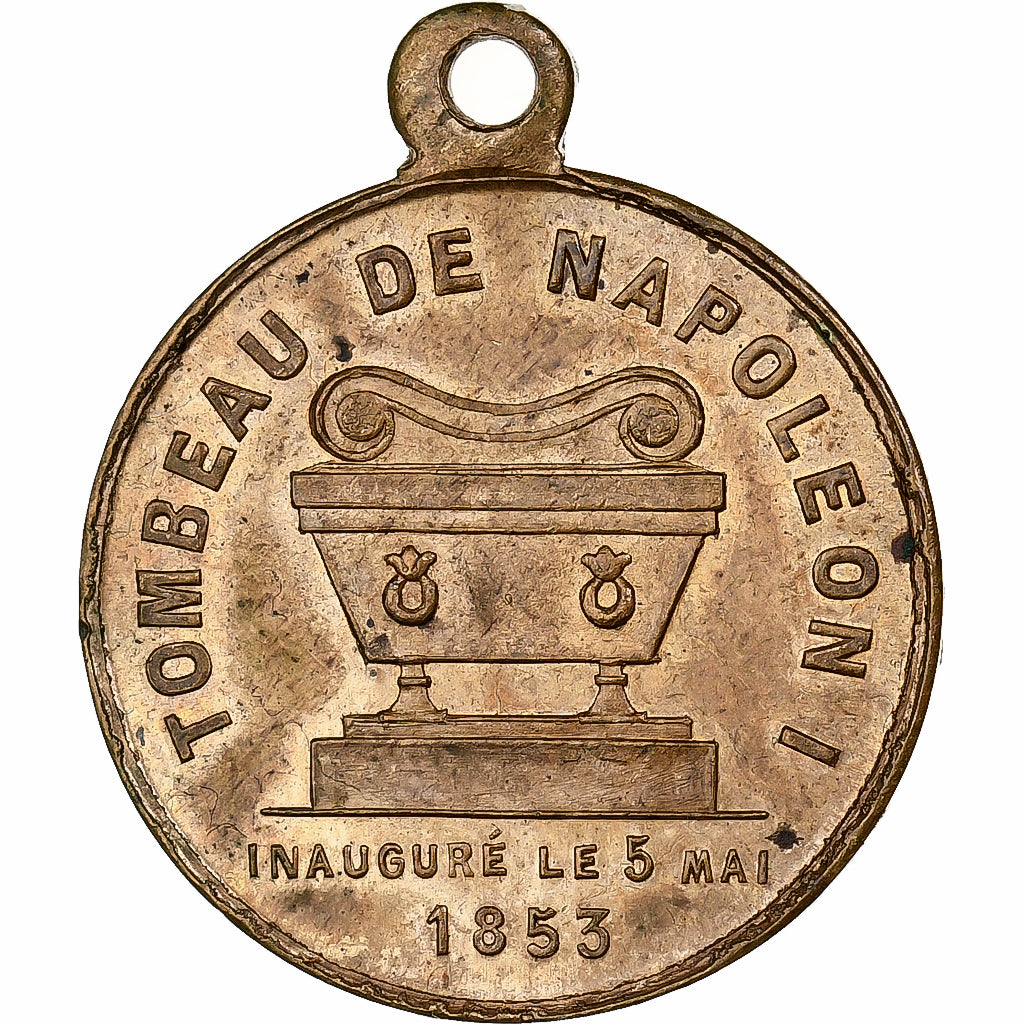 France, Médaille, Inauguration du Tombeau de Napoléon Ier, 1853, Laiton, TTB+