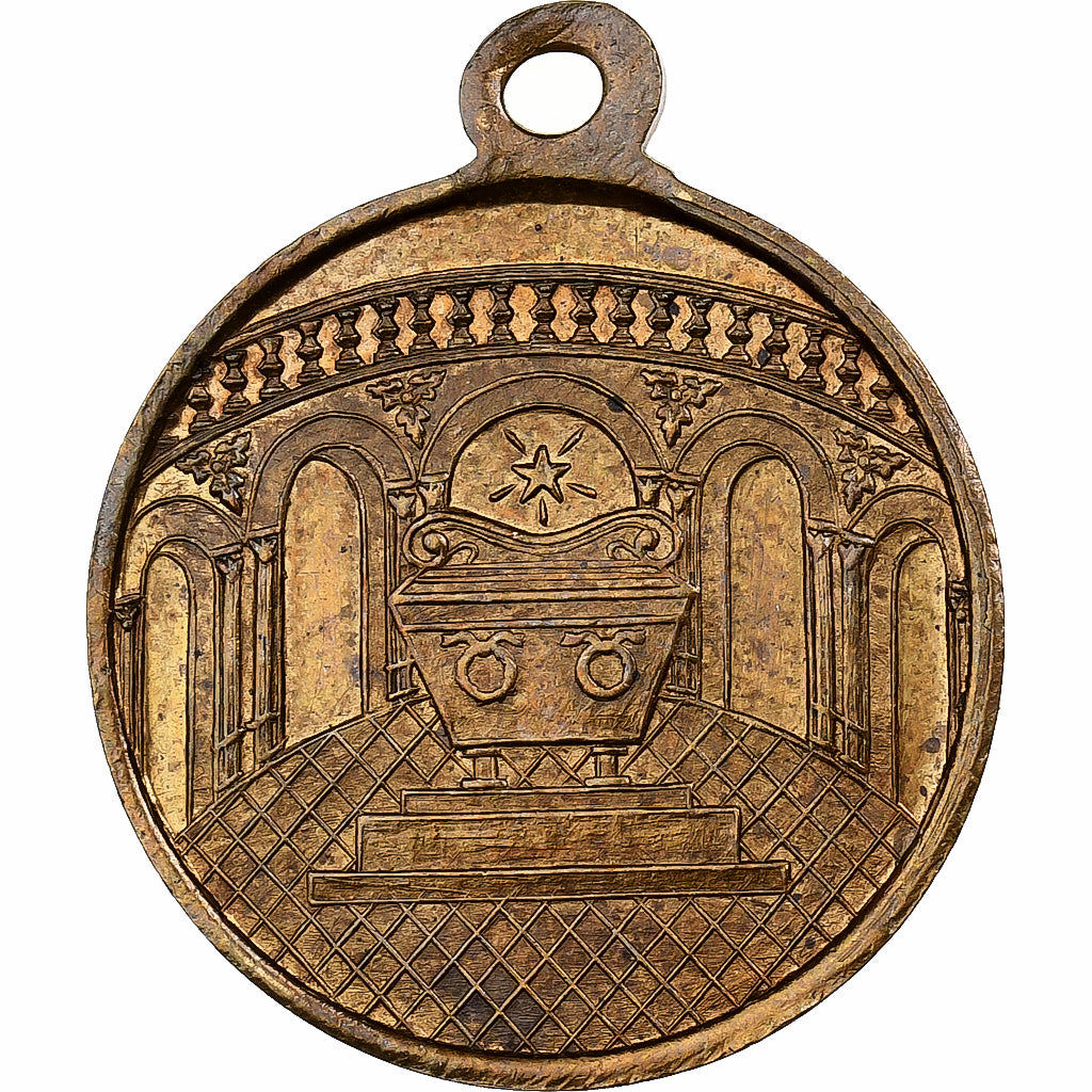França, medalha, Inauguration du Tombeau de Napoléon Ier, 1853, Latão
