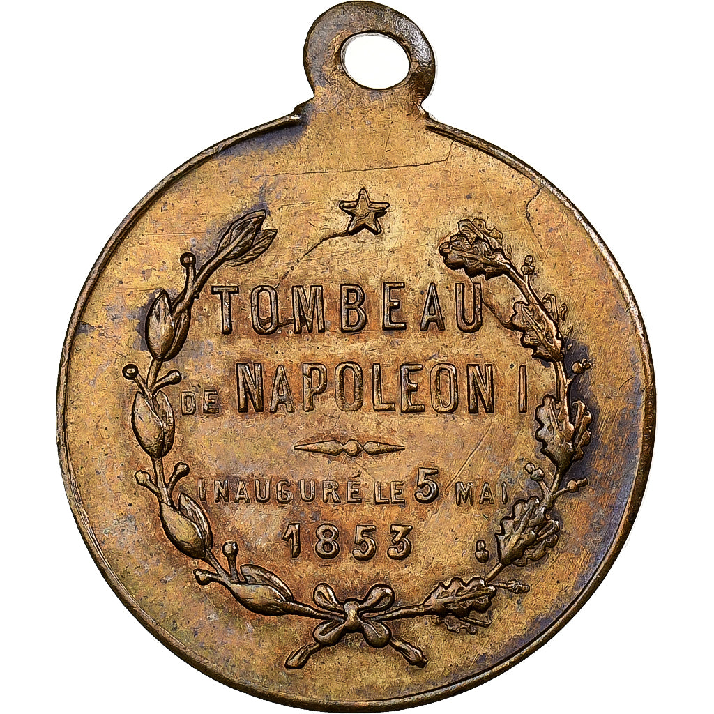 França, medalha, Inauguration du Tombeau de Napoléon Ier, 1853, Latão