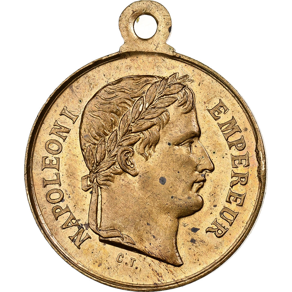 França, medalha, Inauguration du Tombeau de Napoléon Ier, 1853, Latão