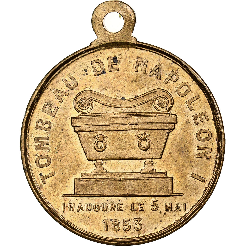 França, medalha, Inauguration du Tombeau de Napoléon Ier, 1853, Latão