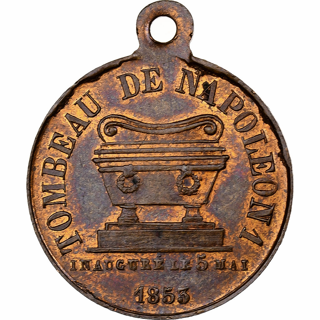 França, medalha, Inauguration du Tombeau de Napoléon Ier, 1853, Latão