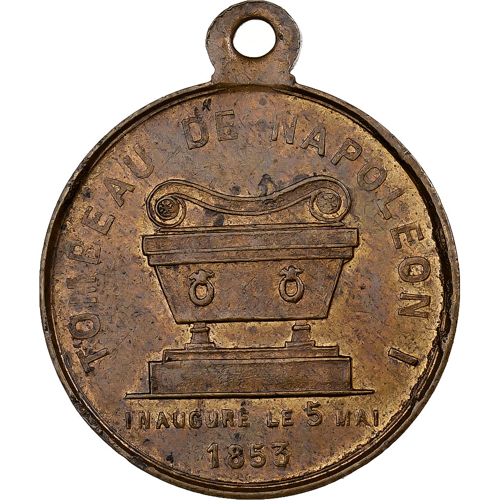 França, medalha, Inauguration du Tombeau de Napoléon Ier, 1853, Latão