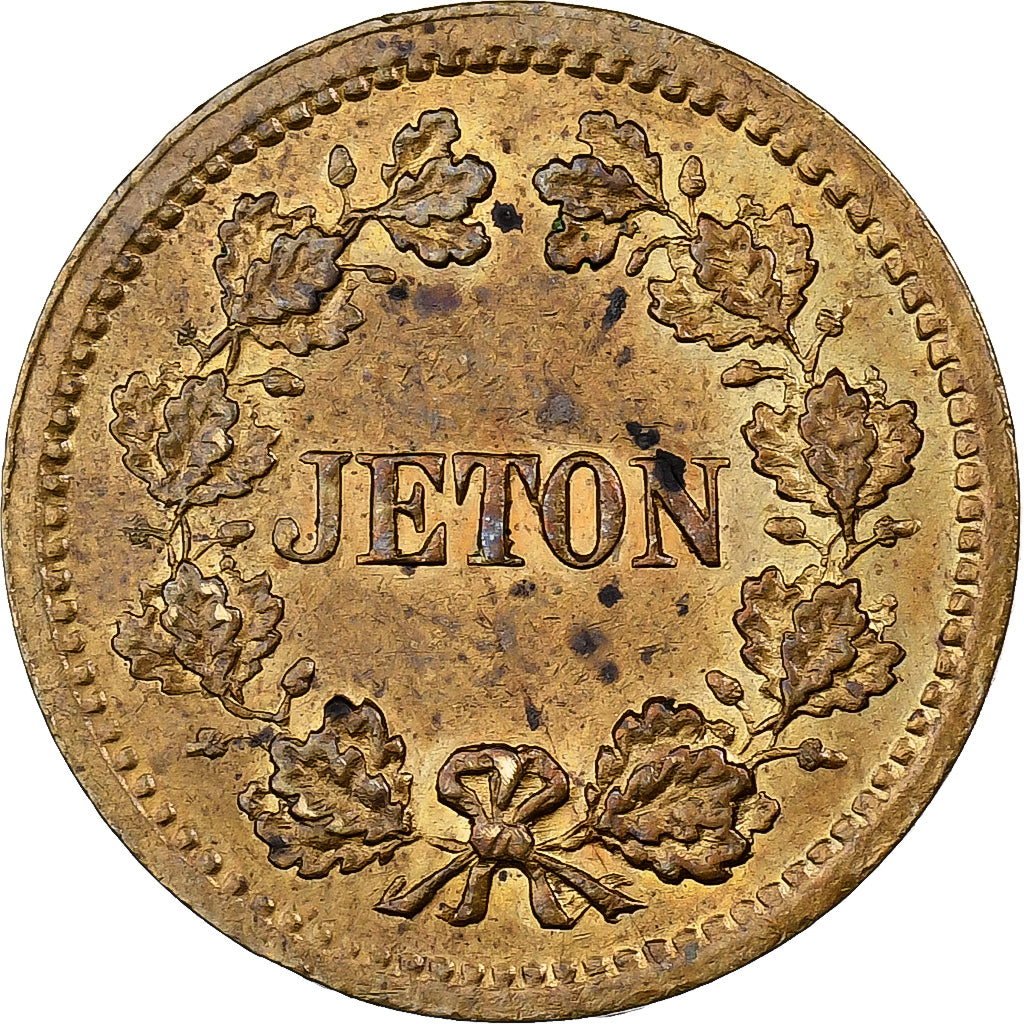 França, medalha, Jeton de jeu, Napoléon III, Kaiser d. Franzosen, Latão