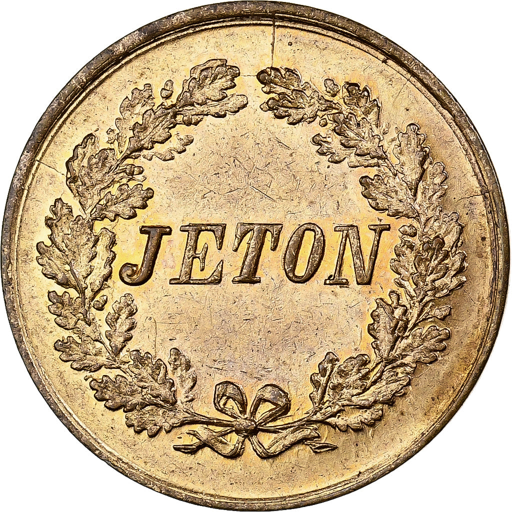 França, medalha, Jeton de jeu, Napoléon III, Kaiser d. Franzosen, Latão