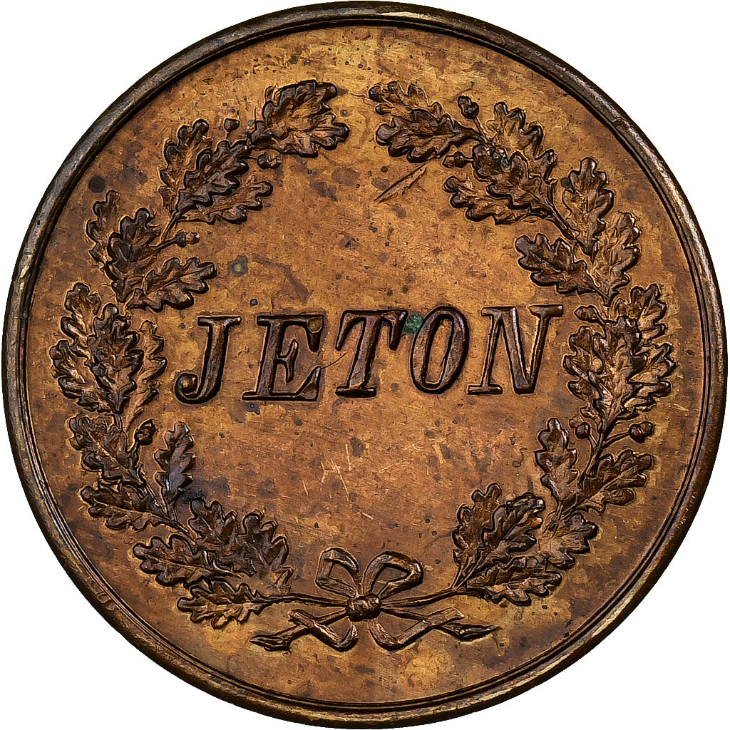 França, medalha, Jeton de jeu, Napoléon III, Kaiser d. Franzosen, Latão