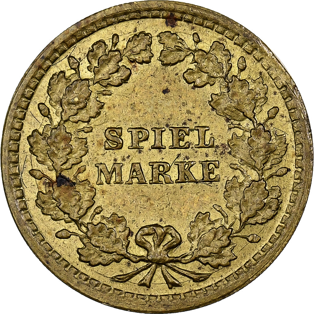 França, medalha, Jeton de jeu, Napoléon III, Kaiser d. Franzosen, Latão