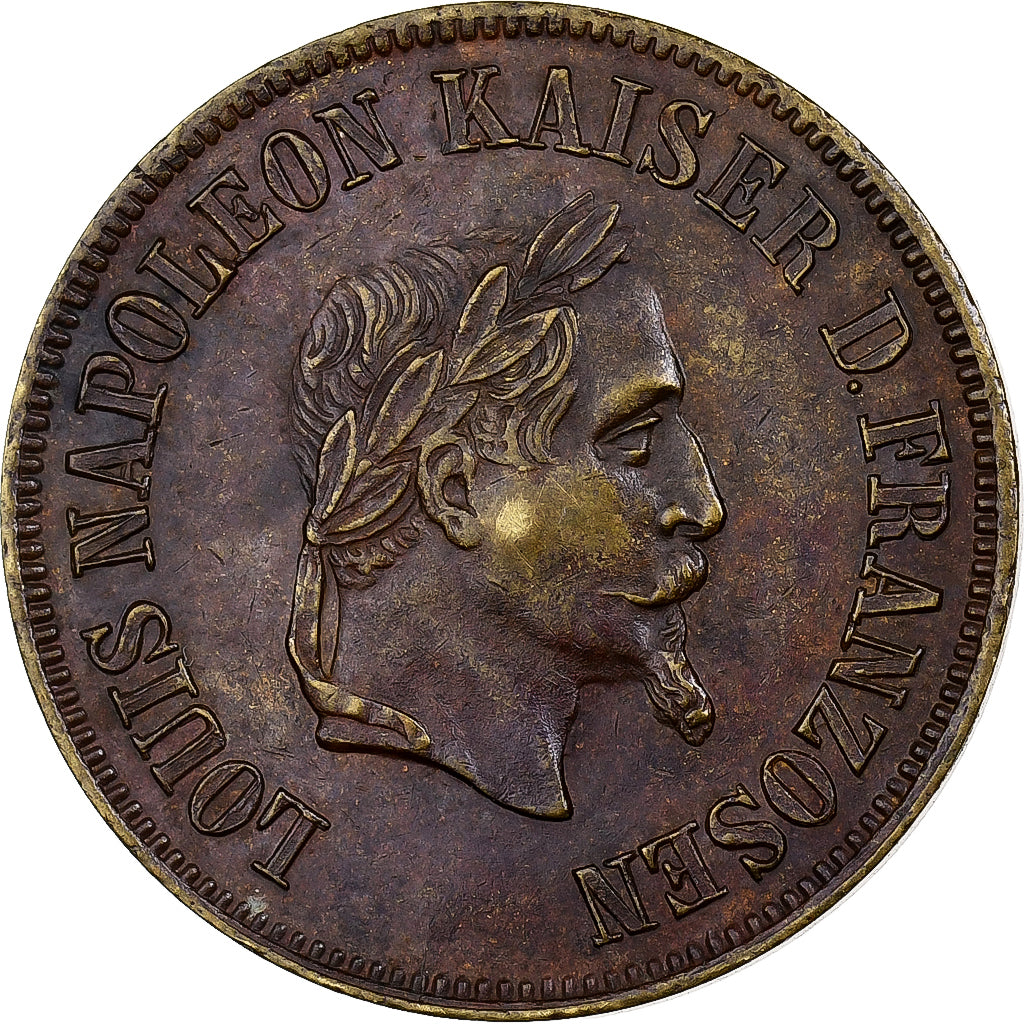 França, medalha, Jeton de jeu, Napoléon III, Kaiser d. Franzosen, Latão