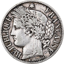 Coin, France, Cérès, Franc, 1871, Paris, EF(40-45), Silver, KM:822.1