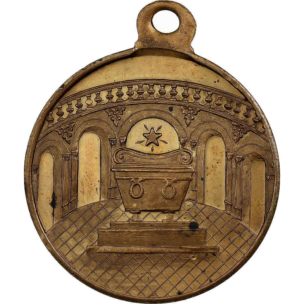 France, Médaille, Inauguration du Tombeau de Napoléon Ier, 1853, Laiton, TTB+