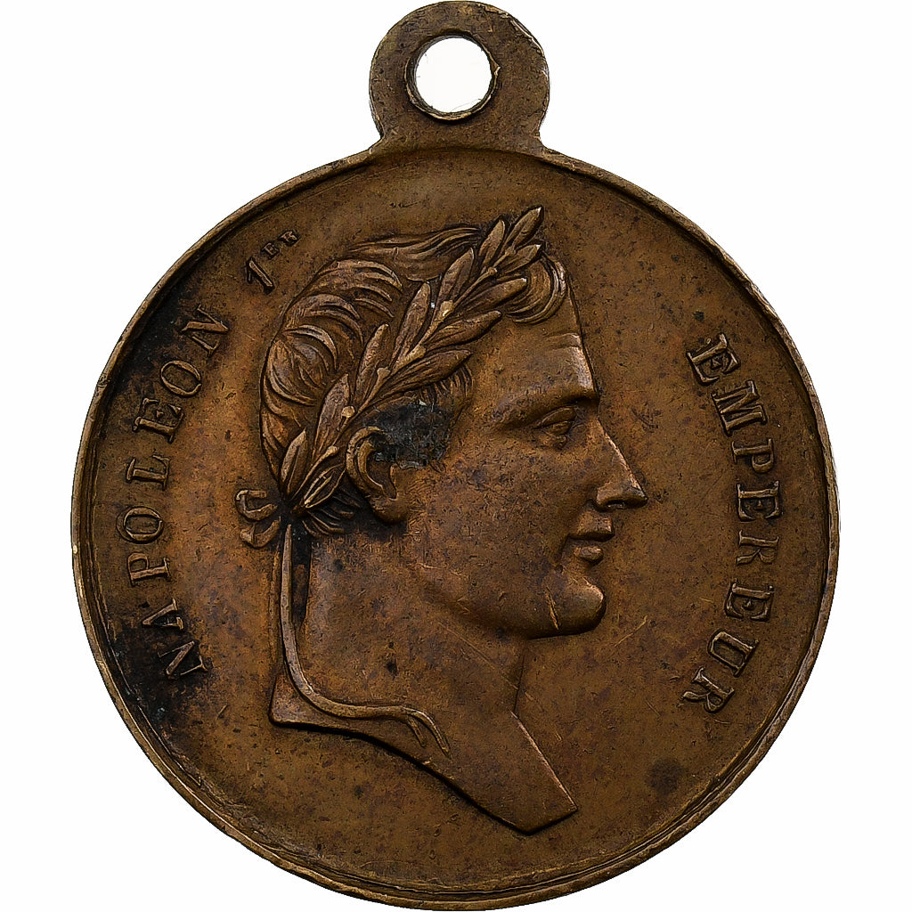 France, Médaille, Inauguration du Tombeau de Napoléon Ier, 1853, Laiton, TTB