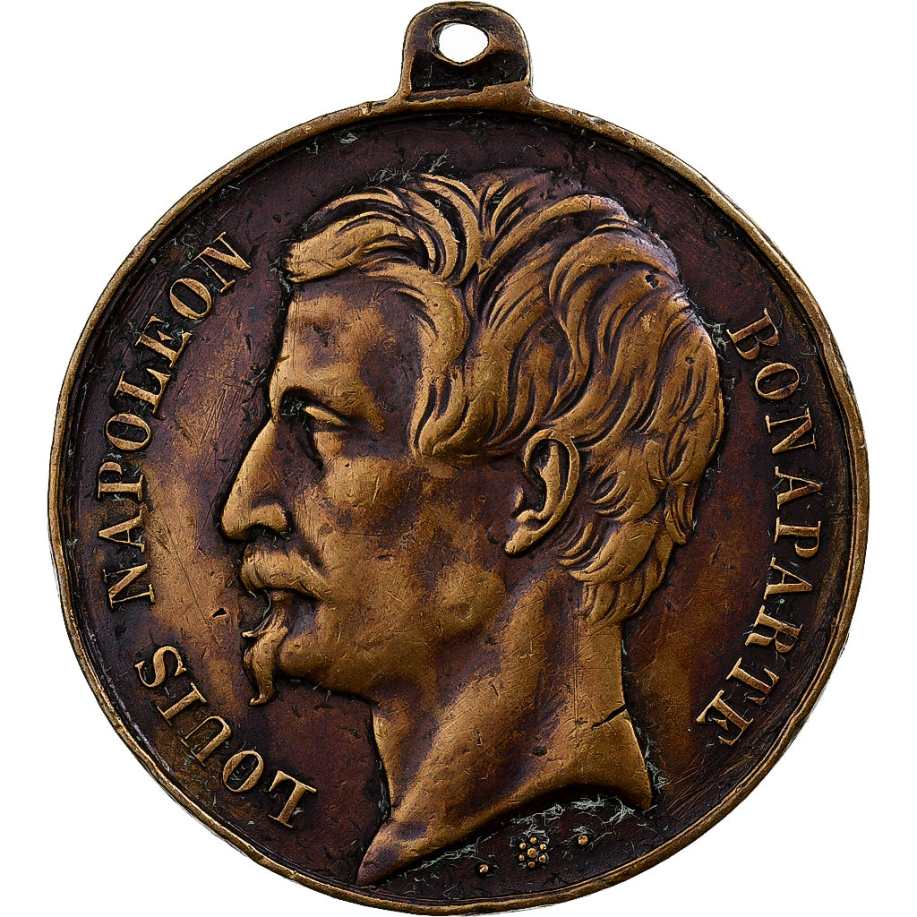 França, medalha, La Ville de Paris à Louis-Napoléon, Latão, AU(50-53)