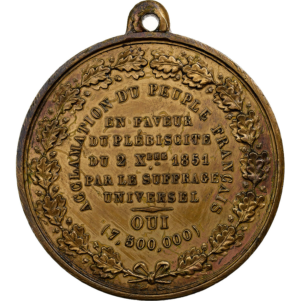 Francia, medalla, Louis Napoléon Bonaparte, Acclamation en Faveur du