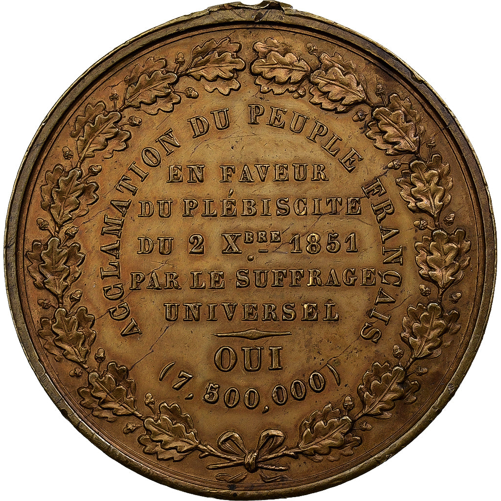 Francia, medalla, Louis Napoléon Bonaparte, Acclamation en Faveur du