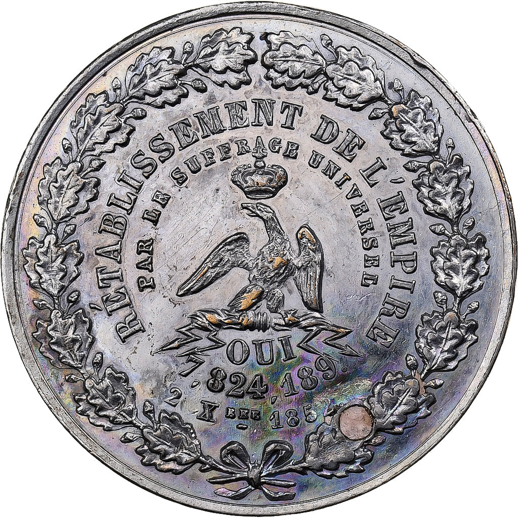 França, medalha, Rétablissement de l'Empire par le Suffrage Universel, 1852