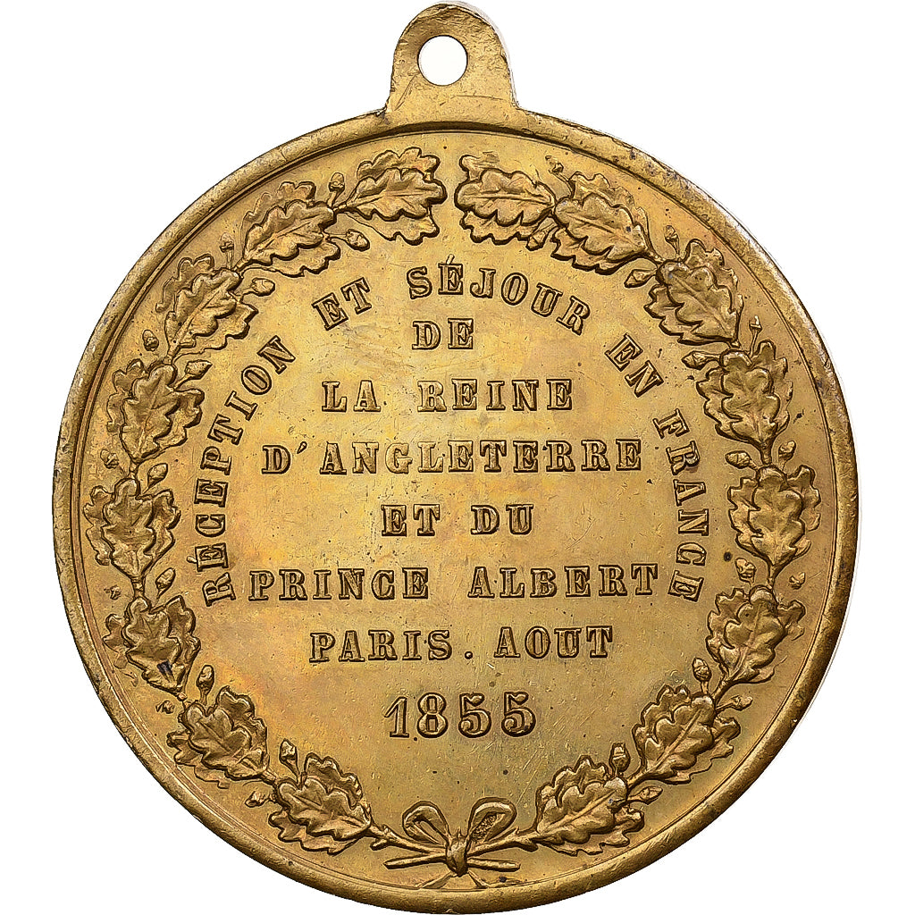 Francia, Medal, Séjour en France du couple royal britannique, History, 1855