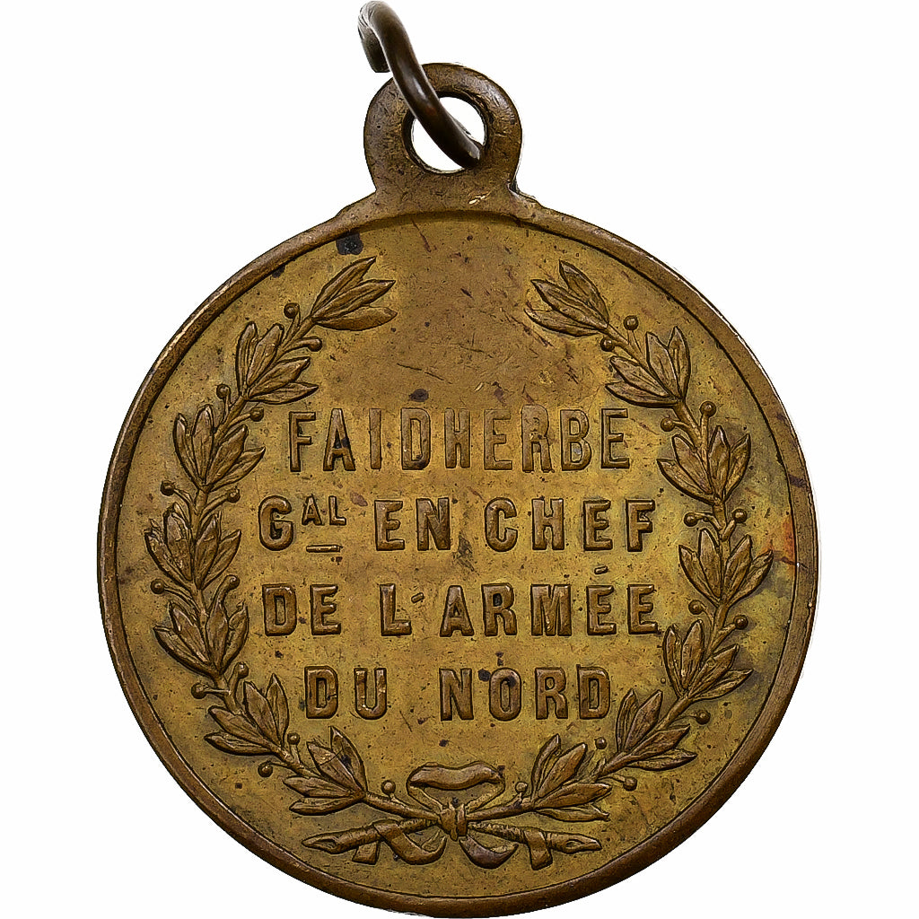 França, medalha, Faidherbe, Général en Chef de l'Armée du Nord, Latão