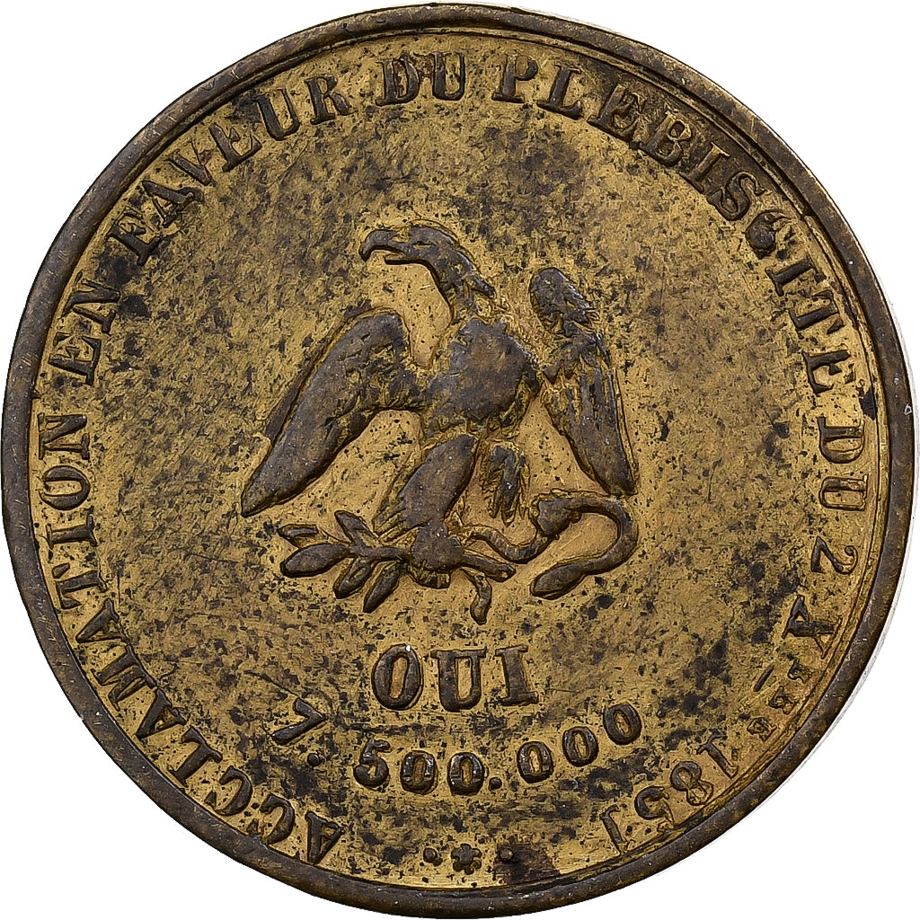 França, medalha, Napoléon III, Louis Napoléon Bonaparte, Acclamation en