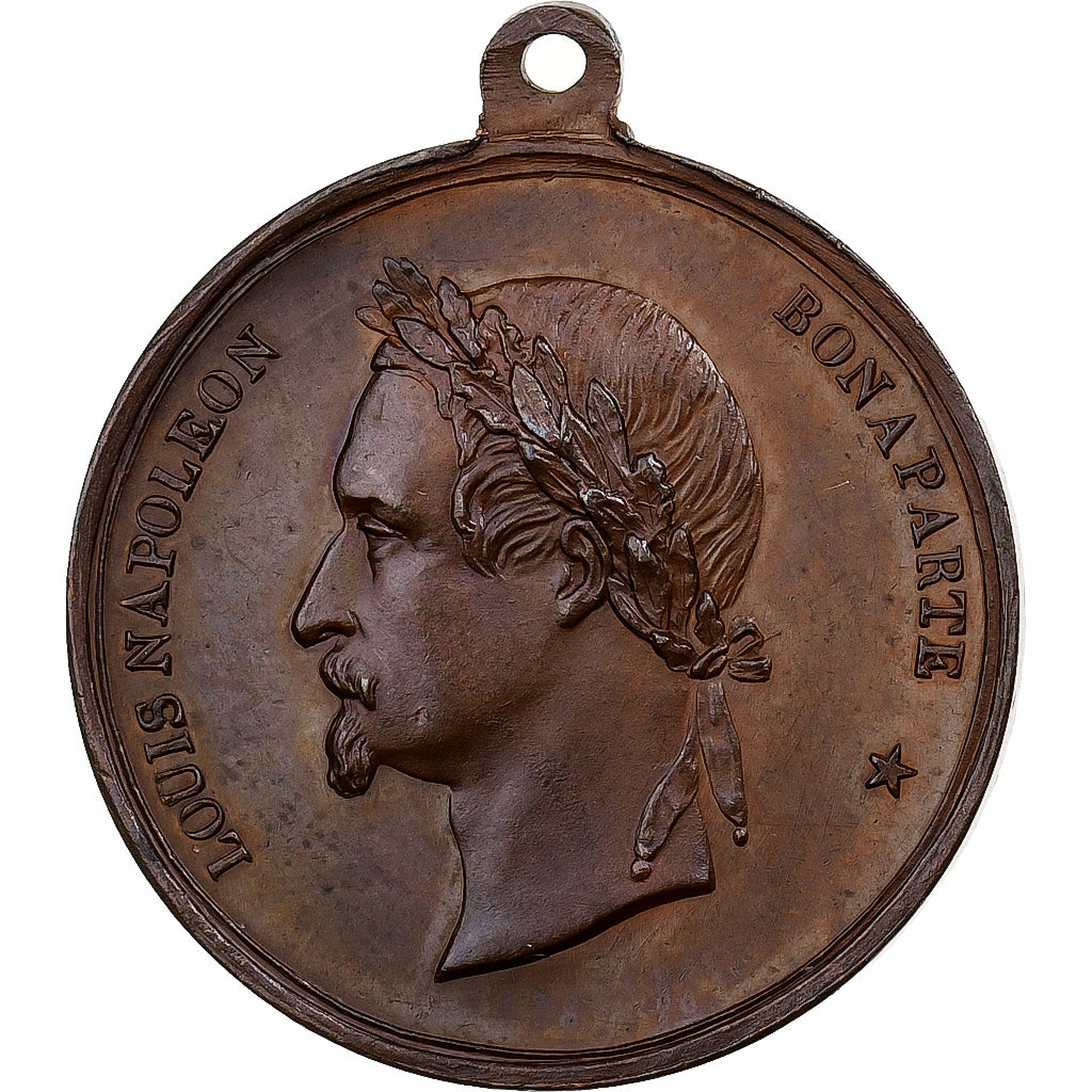 Francia, medalla, Napoléon III, Retour du Voyage du Midi, 1852, Cobre, EBC