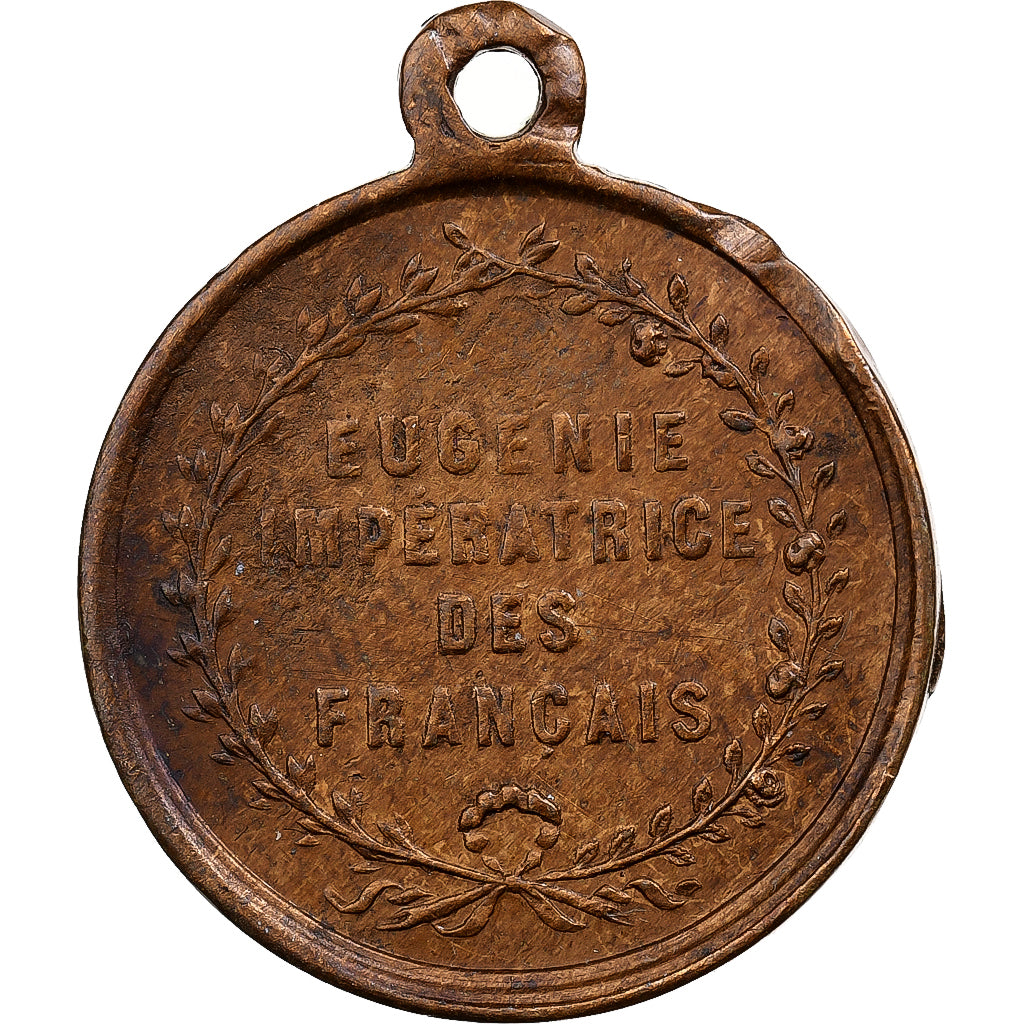 France, Médaille, Eugénie Impératrice, Laiton, TB