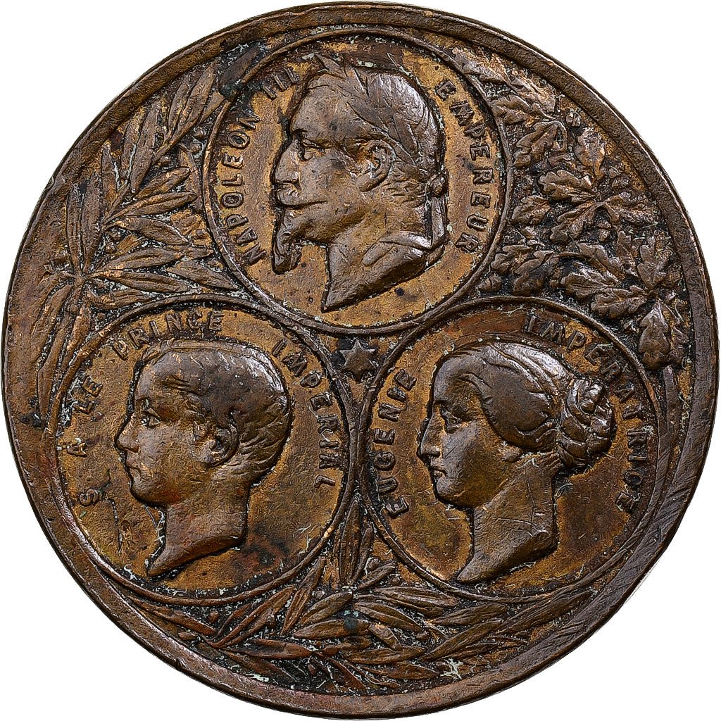 France, Médaille, Lyon, Démolition de l'enceinte de la Croix Rousse, 1865