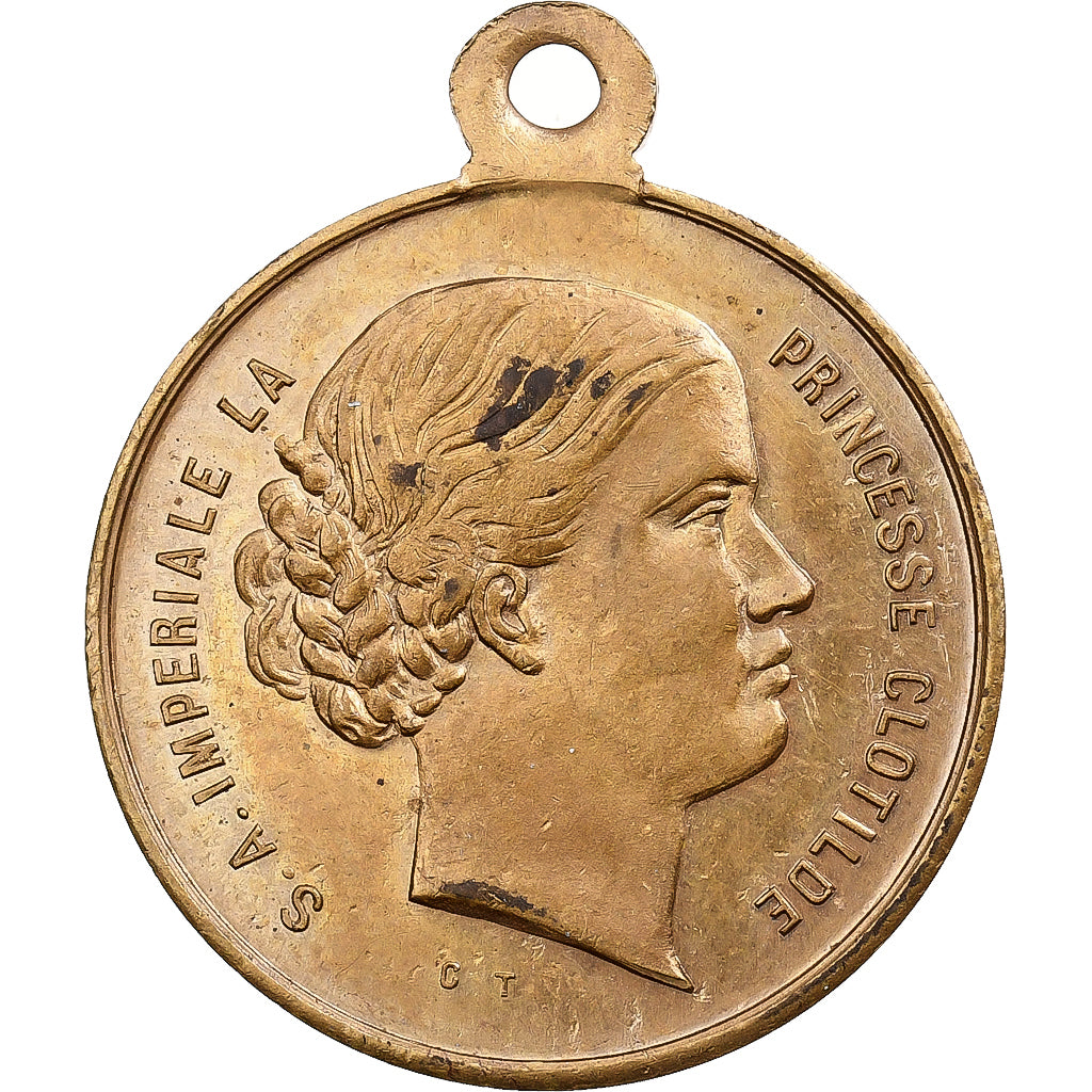 France, Médaille, Mariage du Prince Napoléon et Clotilde de Savoie, Laiton