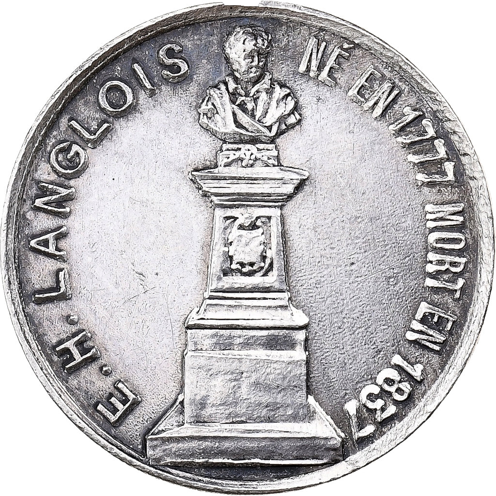 France, Médaille, Eustache-Hyacinthe Langlois du Pont de l'Arche, 1837, Argent