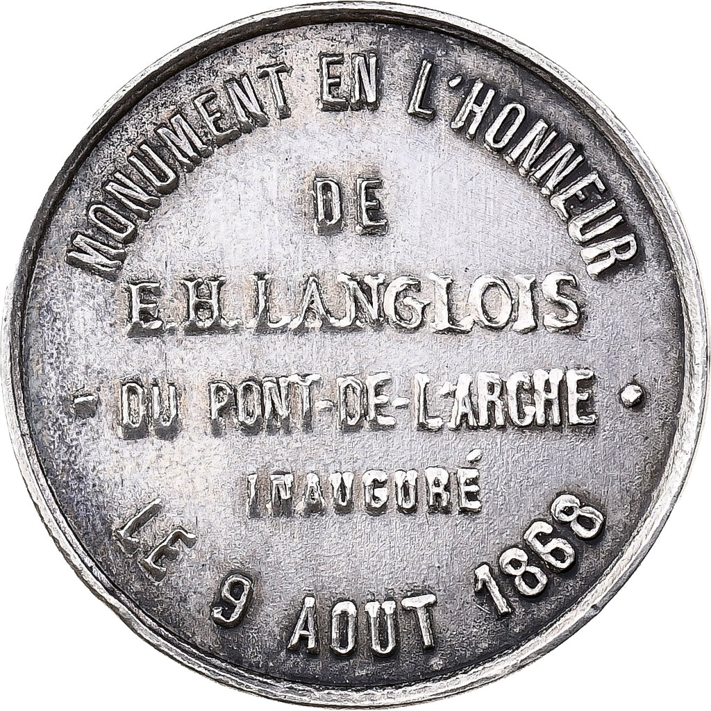 France, Médaille, Eustache-Hyacinthe Langlois du Pont de l'Arche, 1837, Argent