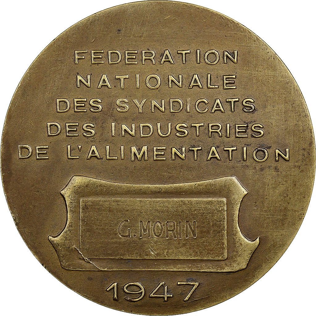 Francia, medaglia, Fédération Nationale des Syndicats de l'Alimentation, 1947