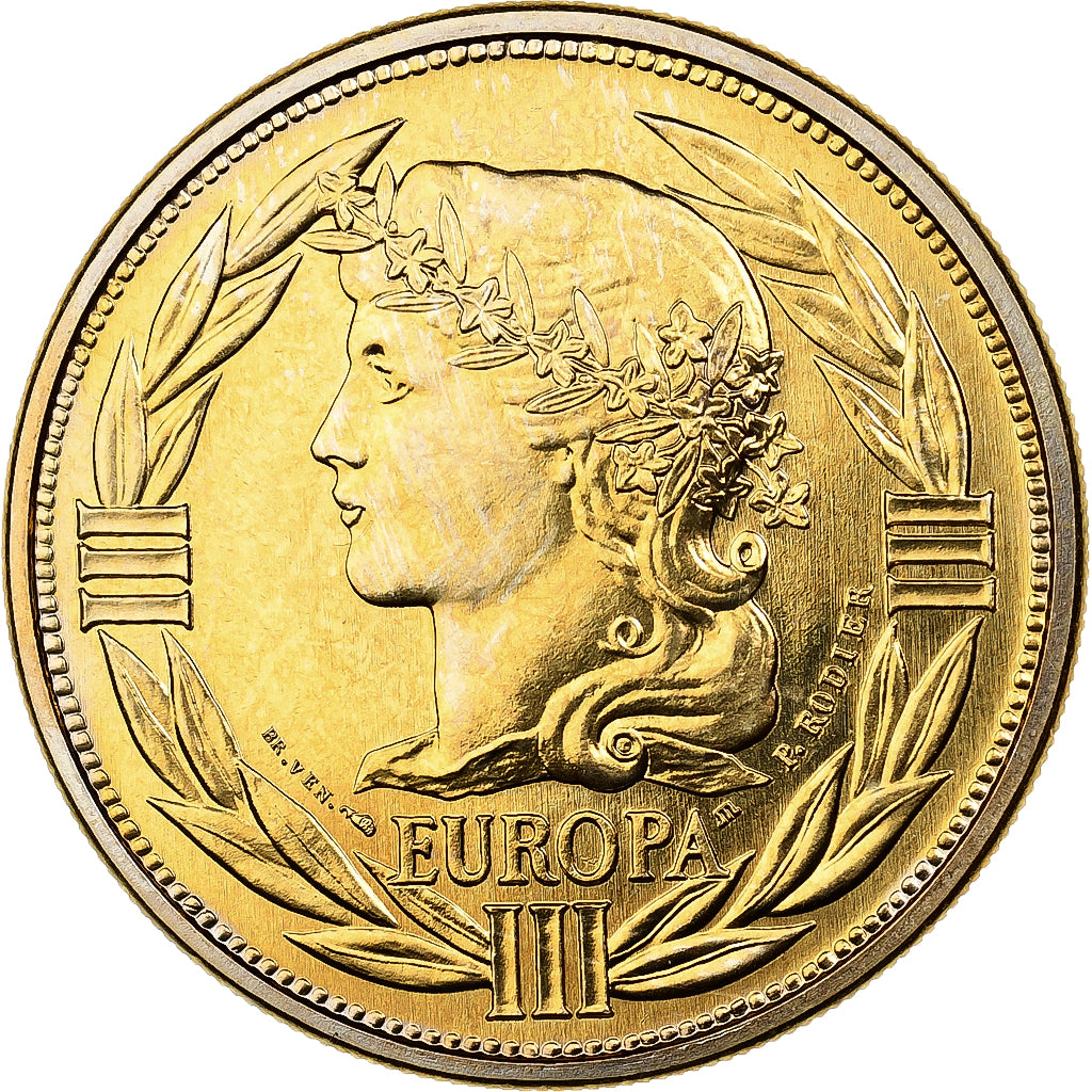 France, Médaille, Ecu Europa, Marianne, 1990, Bronze, FDC