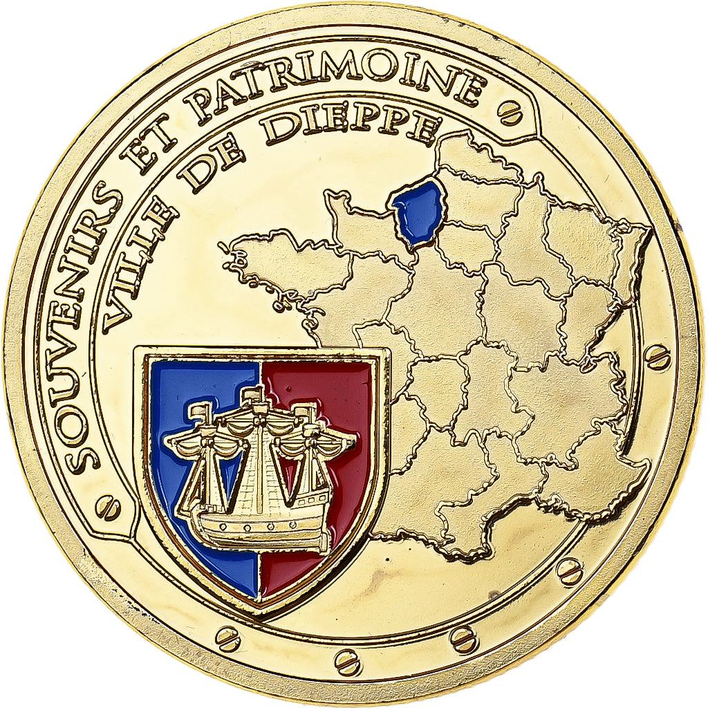 França, Token, Château de Dieppe, Cuproníquel Alumínio, AU(55-58)