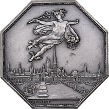 France, Token, Chambre de Commerce de Rouen, 1802, Silver, Lecomte, AU(55-58)