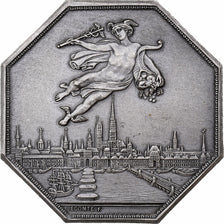 France, Token, Chambre de Commerce de Rouen, 1802, Silver, Lecomte, AU(55-58)