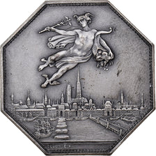 France, Token, Chambre de Commerce de Rouen, 1802, Silver, Lecomte, AU(55-58)