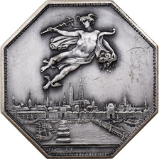 France, Token, Chambre de Commerce de Rouen, 1802, Silver, Lecomte, AU(50-53)
