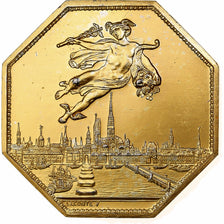 France, Token, Chambre de Commerce de Rouen, 1802, Vermeil, Lecomte, AU(50-53)