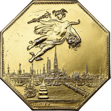France, Token, Chambre de Commerce de Rouen, 1802, Vermeil, Lecomte, AU(50-53)