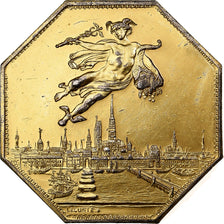 France, Token, Chambre de Commerce de Rouen, 1802, Vermeil, Lecomte, AU(50-53)