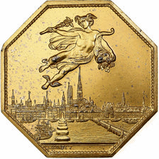 France, Token, Chambre de Commerce de Rouen, 1802, Vermeil, Lecomte, AU(50-53)