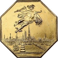 France, Token, Chambre de Commerce de Rouen, 1802, Vermeil, Lecomte, AU(50-53)