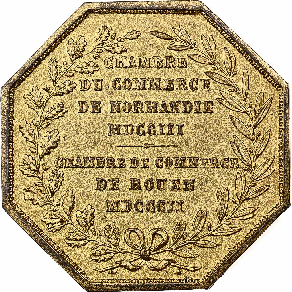 França, Token, Chambre de Commerce de Rouen, 1802, Vermeil, Lecomte, AU(50-53)