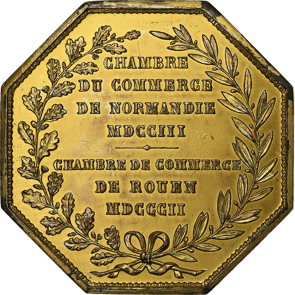 Frankreich, betaalpenning, Chambre de Commerce de Rouen, 1802, Vermeil, Lecomte