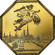 France, Token, Chambre de Commerce de Rouen, 1802, Vermeil, Lecomte, EF(40-45)