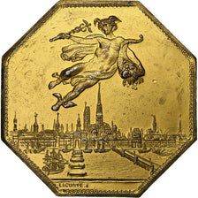 France, Token, Chambre de Commerce de Rouen, 1802, Vermeil, Lecomte, EF(40-45)