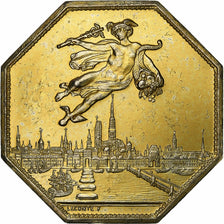 France, Token, Chambre de Commerce de Rouen, 1802, Vermeil, Lecomte, EF(40-45)