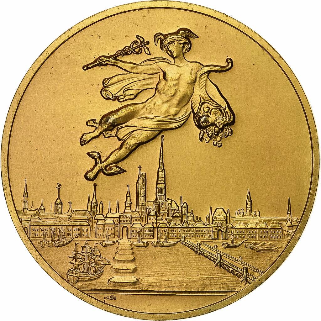 Frankrijk, Medaille, Aéroport de Rouen, Vallée de Seine, 1991, Vermeil, PR+